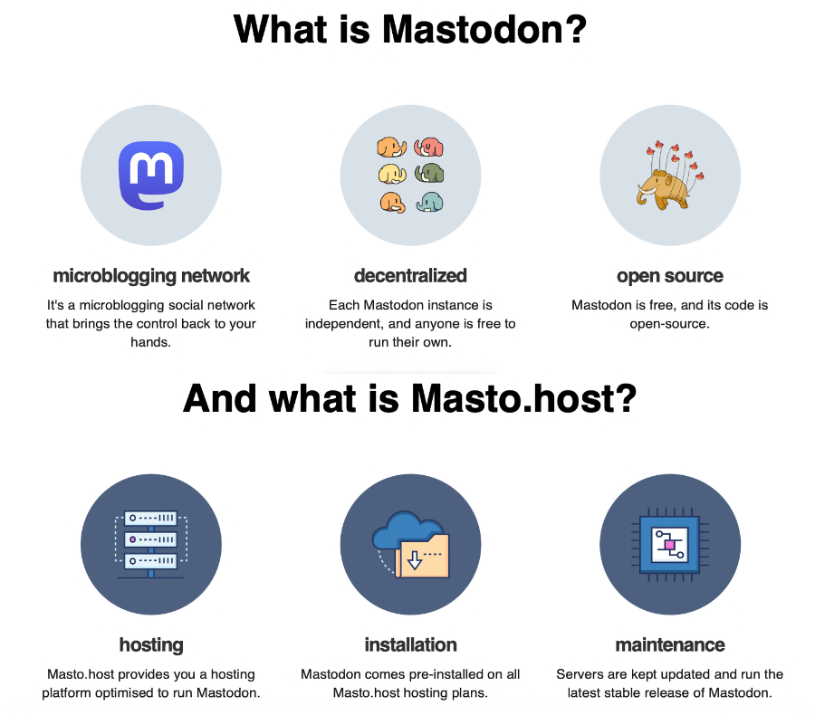 print do site do Masto.host