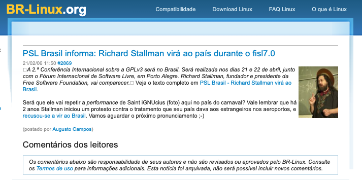 print do post do link acima