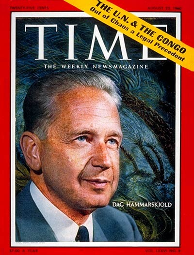 Capa da revista Time com foto de Dag Hammarskjöld
