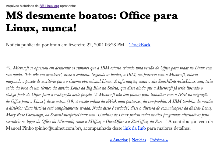 print do post do link acima