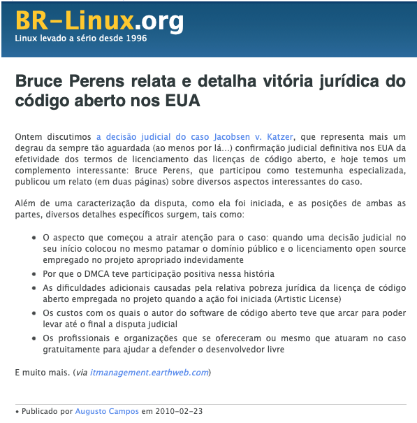 print do post do link acima