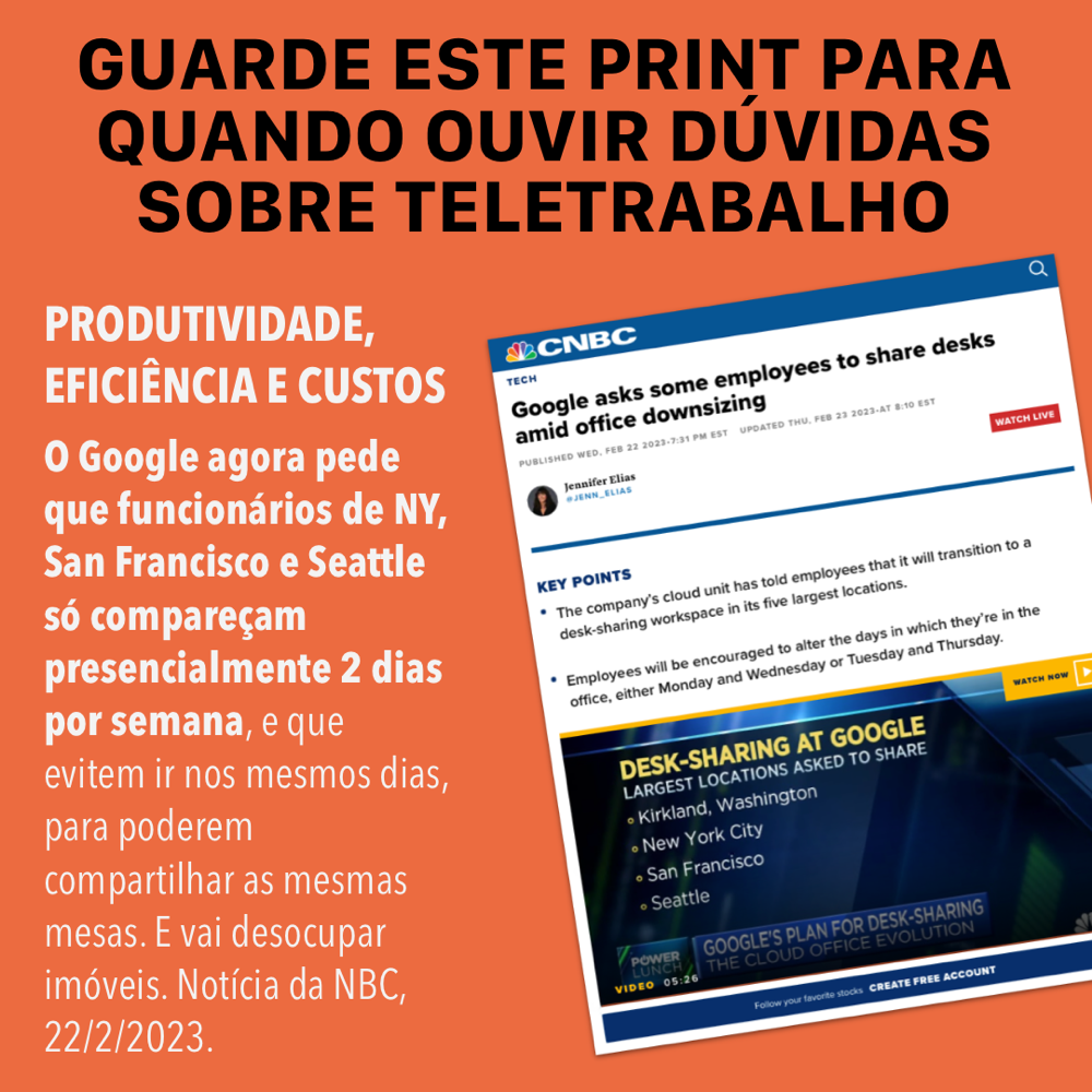 Imagem com reprodução do texto do post, e um print de notícia da NBC a respeito