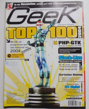 foto da capa de um exemplar da revista Geek