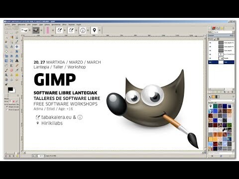 print de uma tela da versão anterior do GIMP