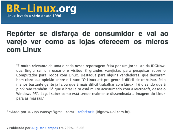 Print do conteúdo do link incluído no texto do post acima.