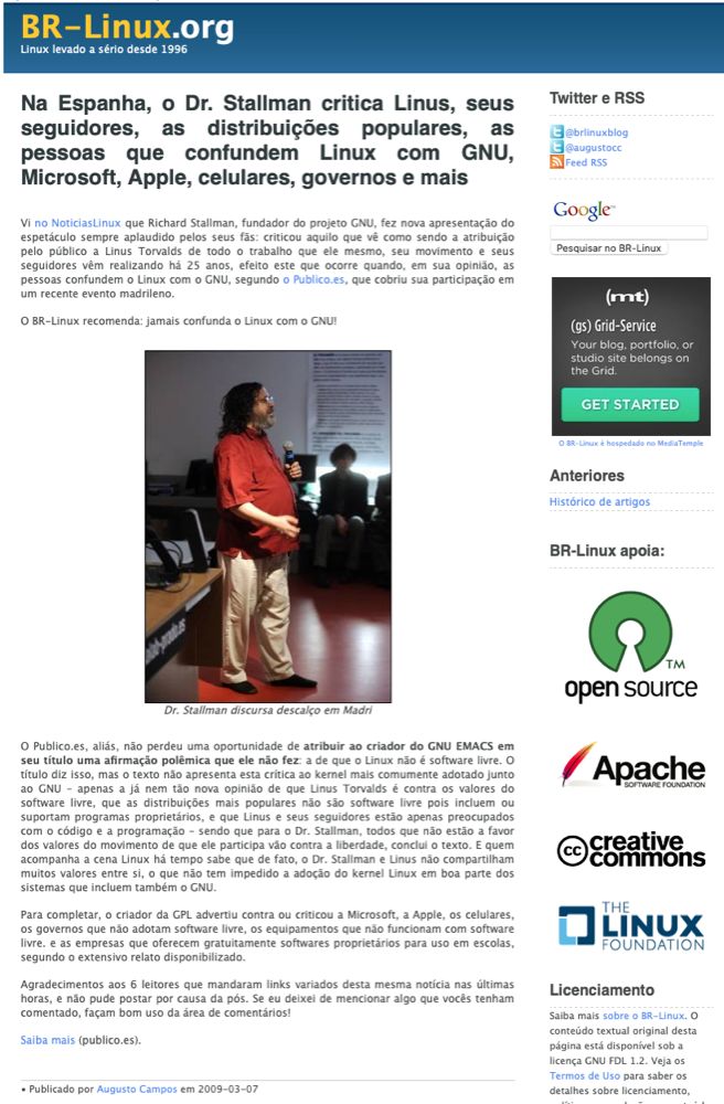 Print do conteúdo do link incluído no texto do post acima.