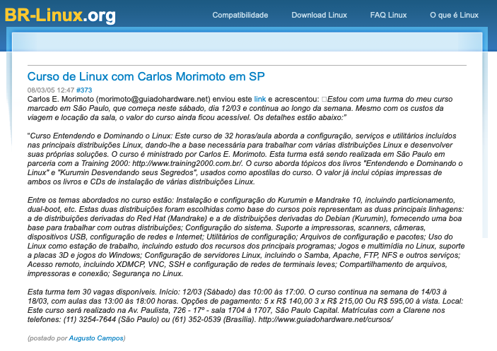 Print do conteúdo do link incluído no texto do post acima.