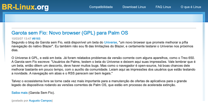 Print do conteúdo do link incluído no texto do post acima.