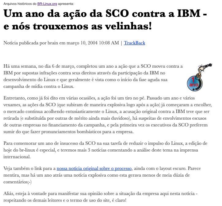 Print do conteúdo do link incluído no texto do post acima.