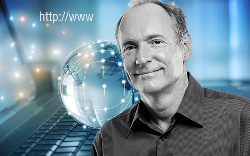 Montagem jornalística de Tim Berners-Lee