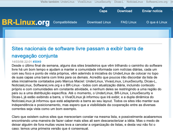 Print do conteúdo do link incluído no texto do post acima.