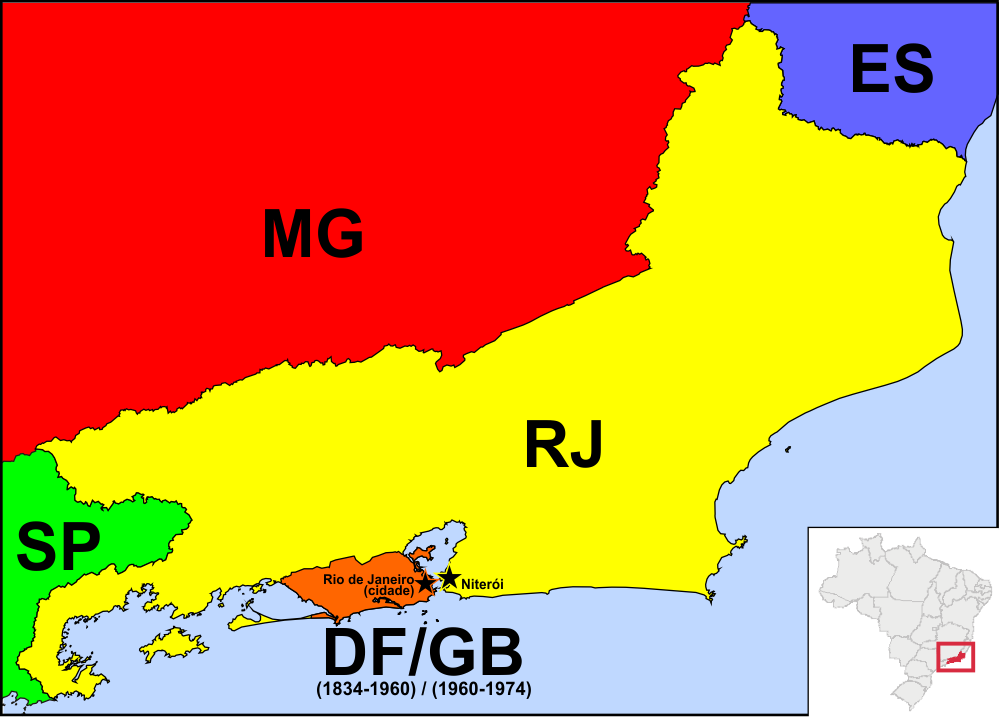 mapa da organização dos estados à época