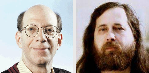 fotos de Tanenbaum e de Stallman