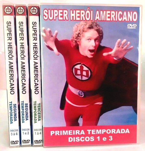 Capa de DVD contendo episódios da série Super Heroi Americano