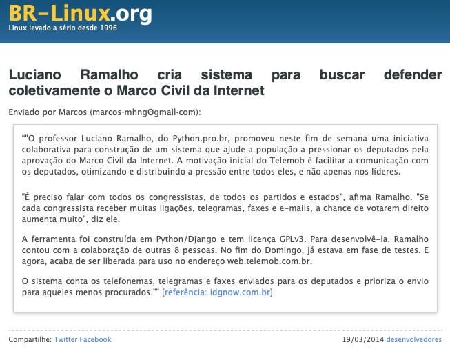 Print do conteúdo do link incluído no texto do post acima.