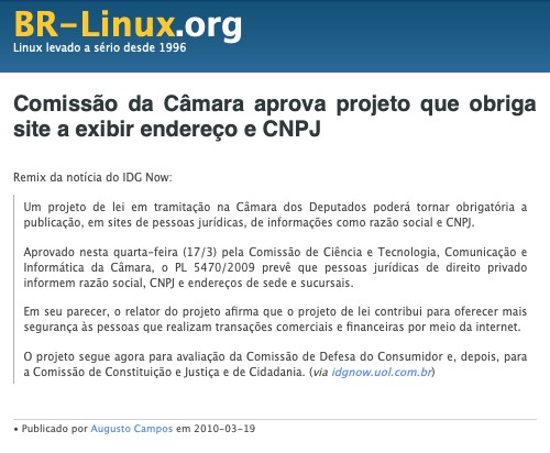 Print do conteúdo do link incluído no texto do post acima.