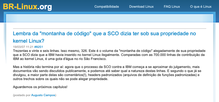 Print do conteúdo do link incluído no texto do post acima.