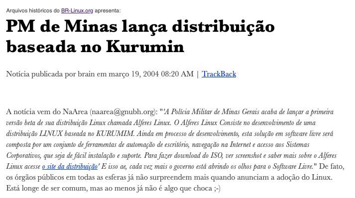 Print do conteúdo do link incluído no texto do post acima.
