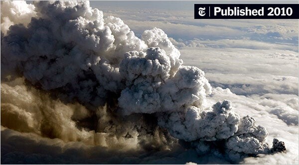 Nuvem de cinzas vulcânicas na Islândia