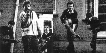 Foto de 1962 dos futuros integrantes dos Rolling Stones no palco ainda com o nome inicial.