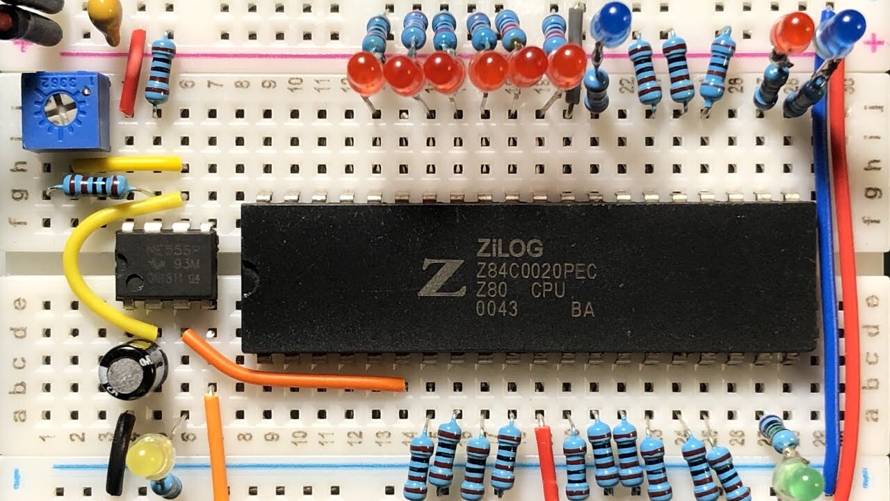 Um Z80 em uma protoboard