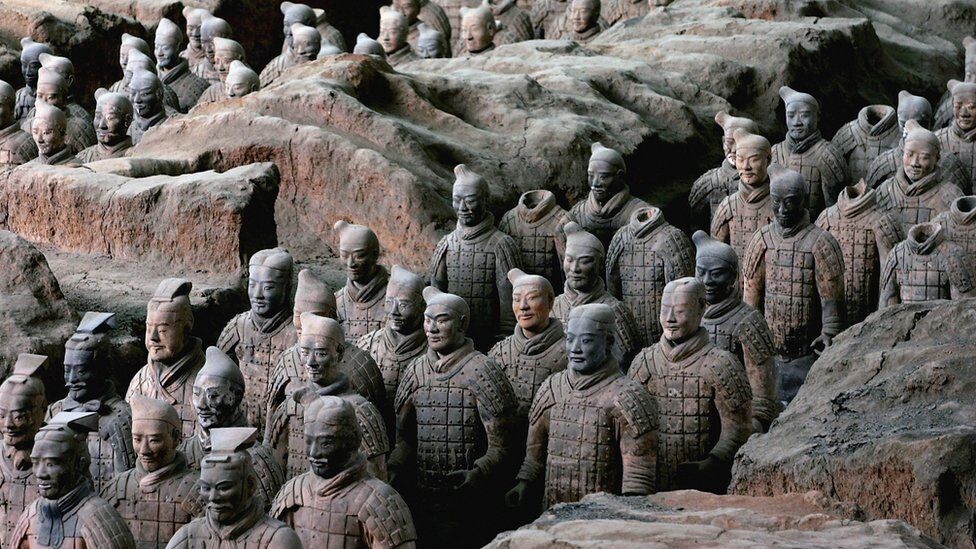 foto dos guerreiros de terracota