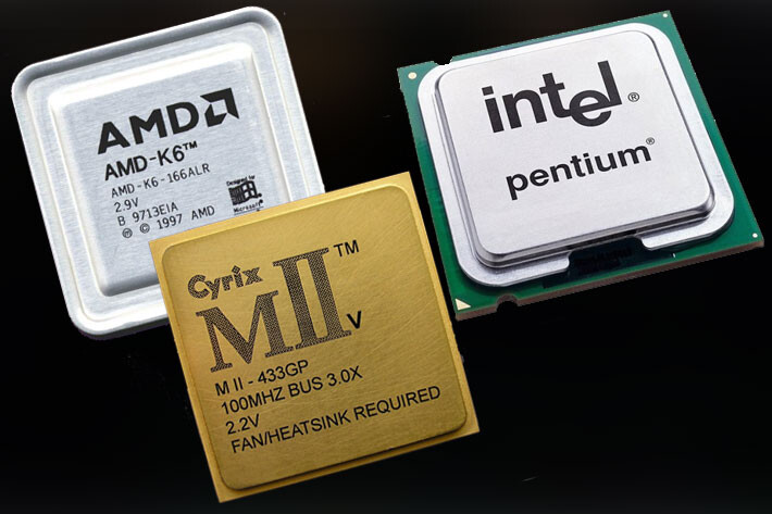 3 CPUs vintage da Intel, AMD e Cyrix
