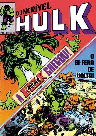 Capa da revista O Incrível Hulk, da RGE, de abril de 1982.