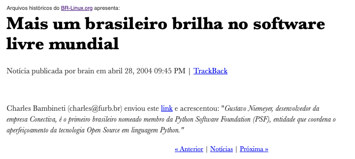 Print do conteúdo do link incluído no texto do post acima.
