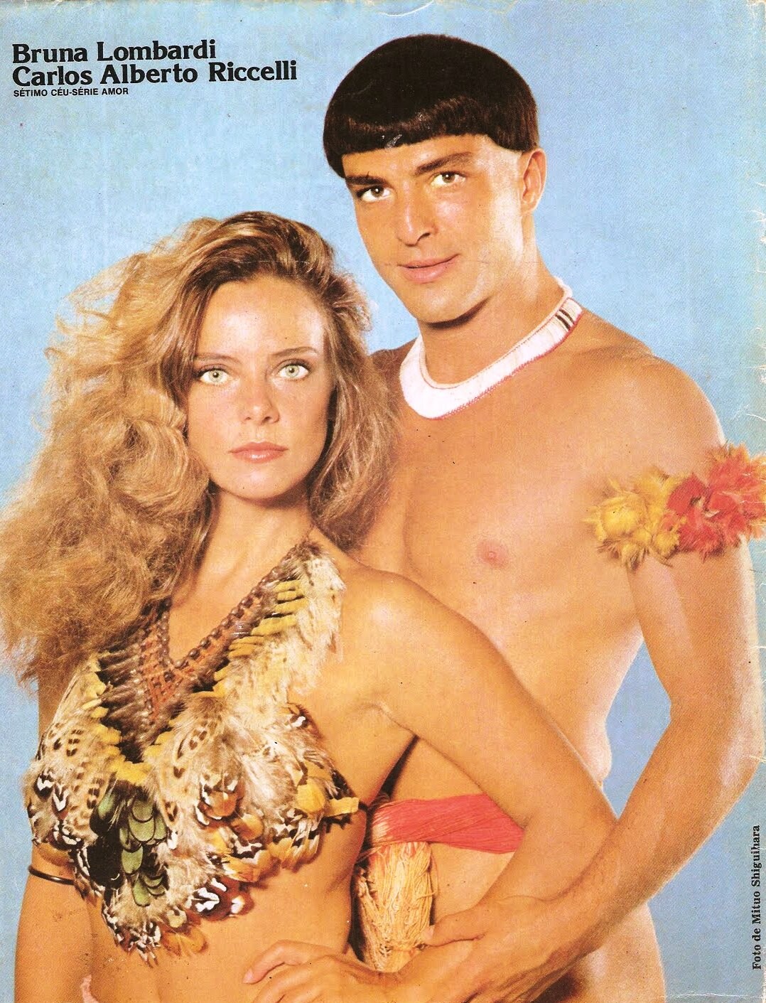 Poster de Bruna Lombardi e Carlos Alberto Riccelli em seus papeis em Aritana