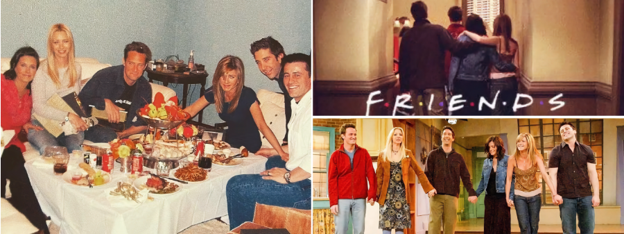 Montagem de 3 momentos da preparação, gravação e exibição do último episódio