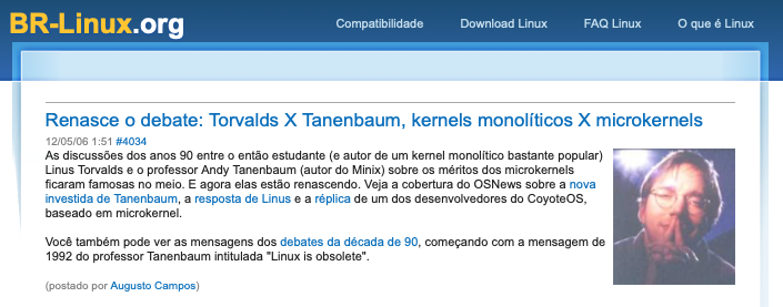 Print do conteúdo do link incluído no texto do post acima.
