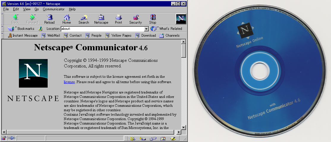 Tela e CD de instalação do Communicator 4.6