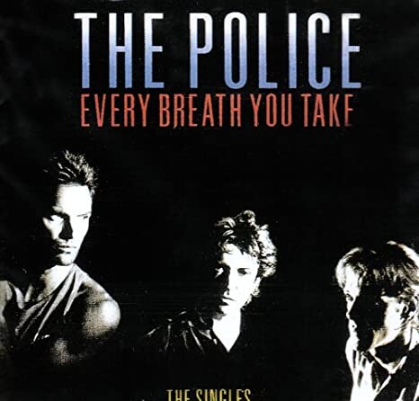 Capa da coletânea de singles do The Police, cujo título tamém é Every Breath You Take