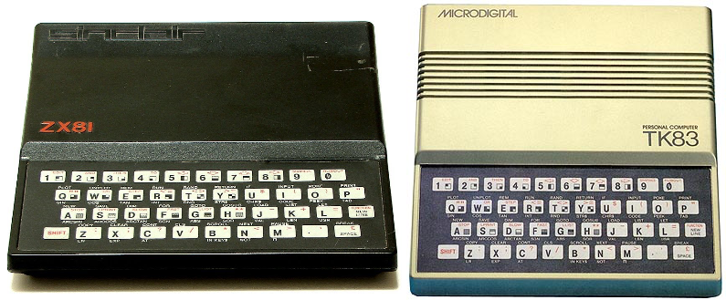 Lado a lado, ZX81 e TK83