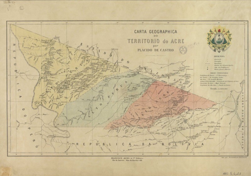 Mapa do antigo Território do Acre