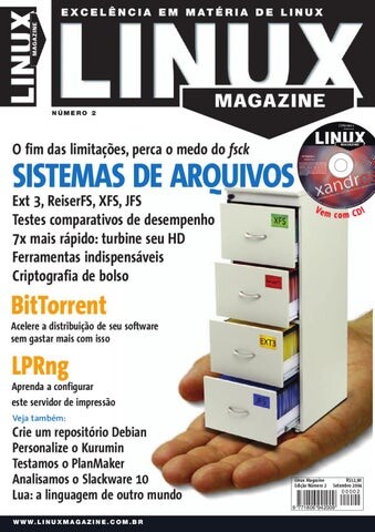Capa de uma edição brasileira da Linux Magazine