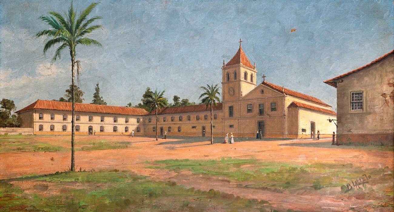 O pátio do colégio jesuíta onde hoje é o centro da capital paulista