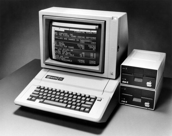 Visicalc rodando em um Apple IIe