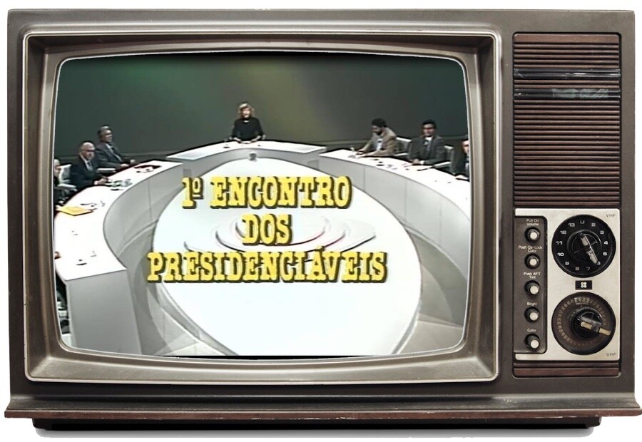Imagem do “1º Encontro dos Presidenciáveis“, na Bandeirantes