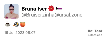 Post by Bruna Iser. “☕ 🐧🍑“ Posted on 19 Jul 2023 08:07