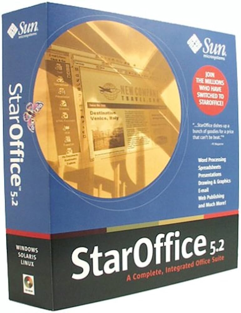 StarOffice 5.2 em caixa da Sun