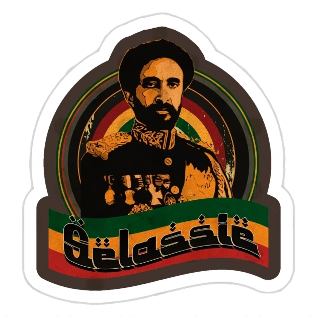 Haile Selassie em interpretação artística de estilo rastafari<br>