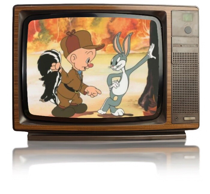 Cena do primeiro desenho com o atual Pernalonga