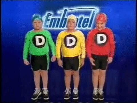 Campanha da EMbratel com os personagens D, D e D