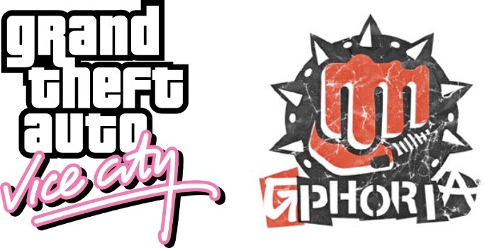 Logos do GTA Vice City e do GPhoria