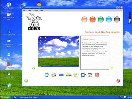 Desktop com o Freedows