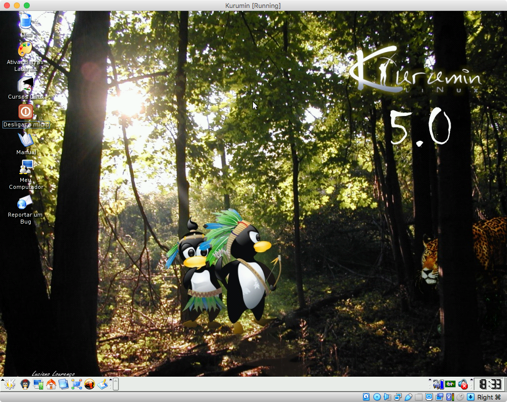 Desktop do beta do Kurumin 5.0