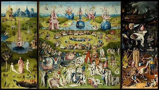 O Jardim das Delícias Terrenas, óleo sobre madeira, 1504, Hieronymus Bosch.