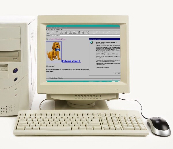 IE 3.1 acessando um site da Fidonet